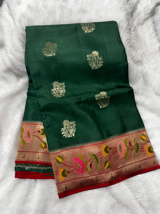 Munga crepe Paithani saree-SR1238A
