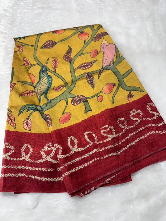 Tassar crepe silk saree-SR1180A