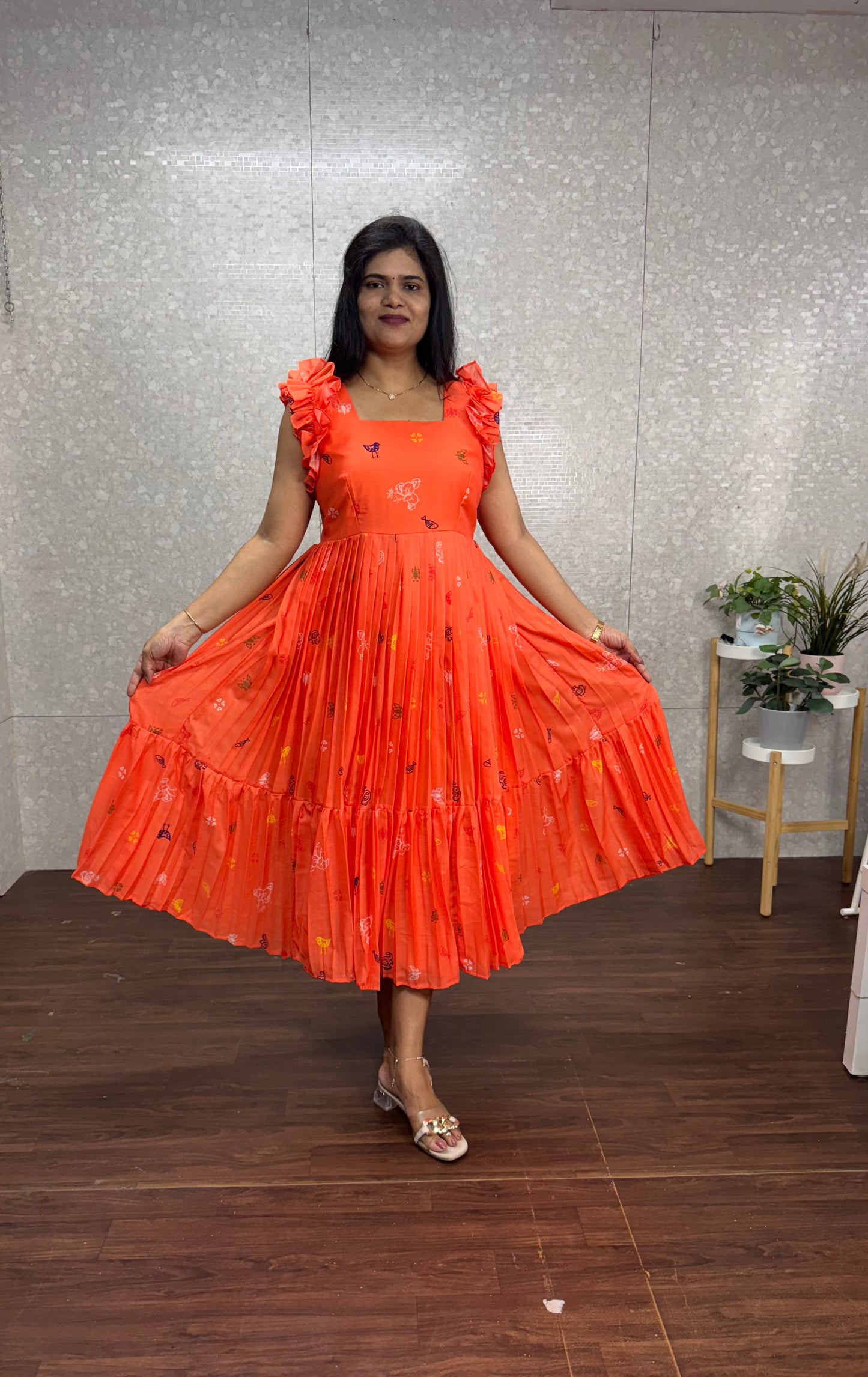Chanderi Frock-SRF1017F
