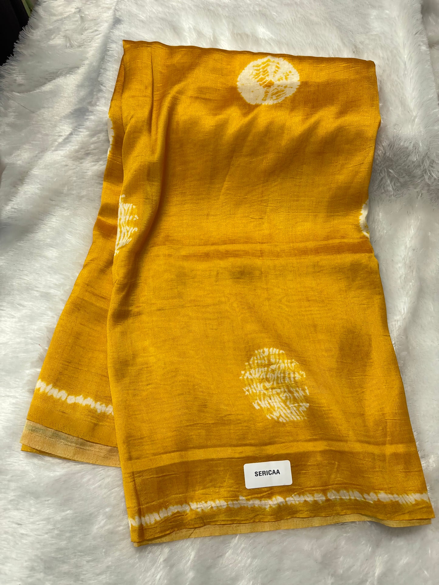 Tassar crepe silk saree-SR1180E