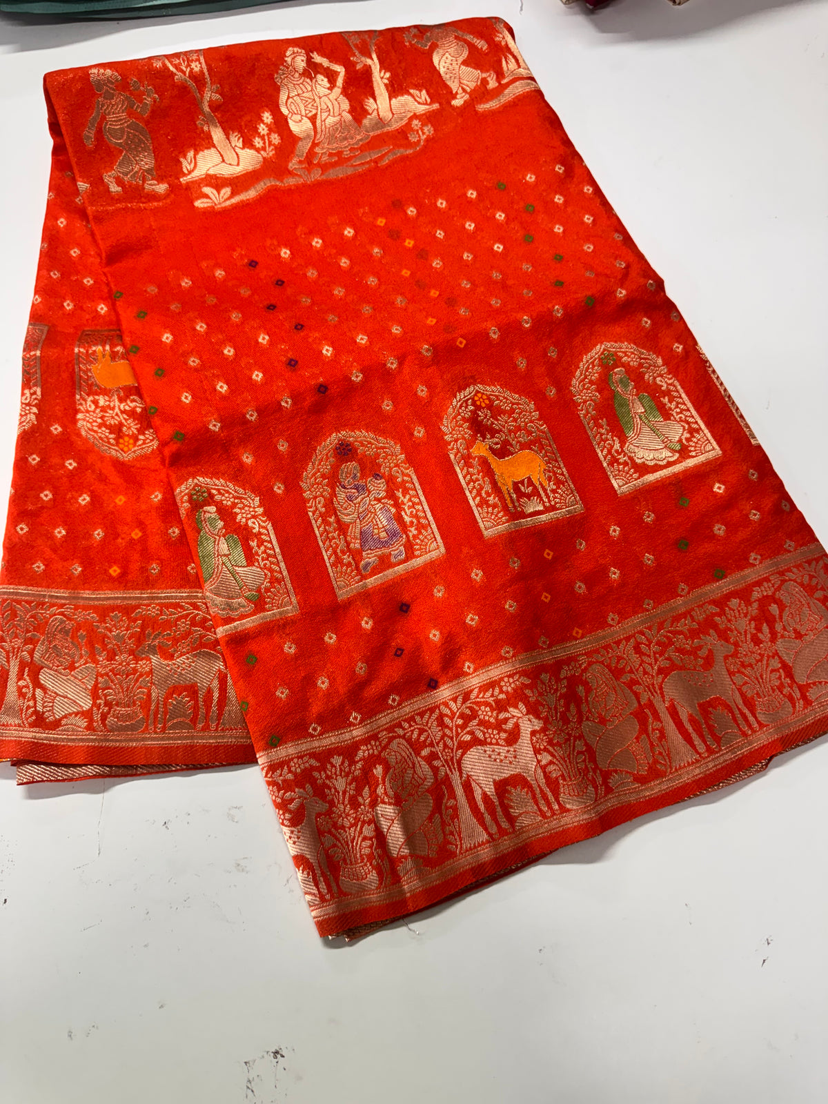 Bandhini weaving saree-SR1285E