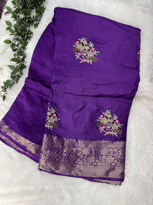 Russian silk saree -SR1129D