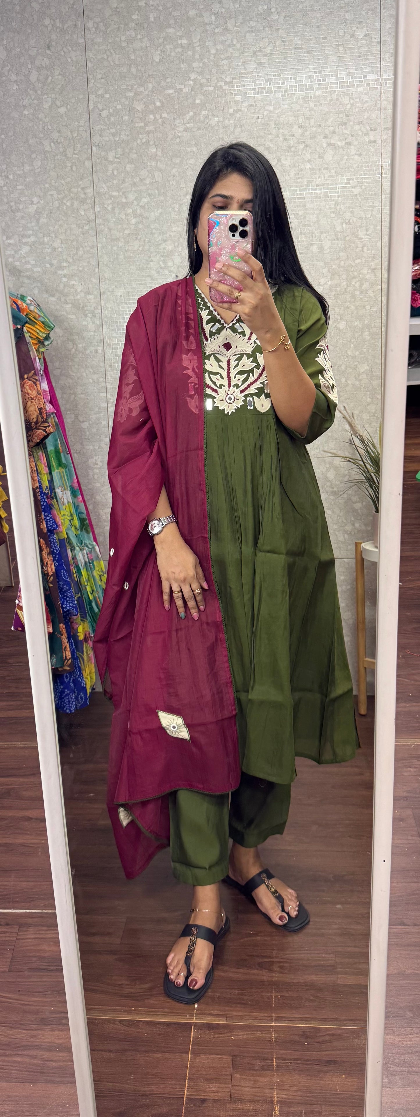 Mulchanderi suit-SRS059D