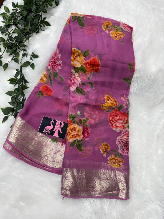 Pure chiffon floral-SRC012