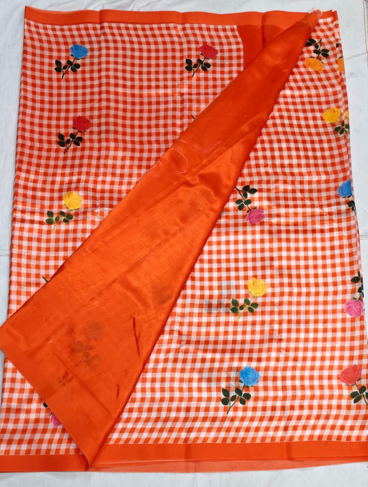 Mangalagiri pattu Checks saree-SR1199C