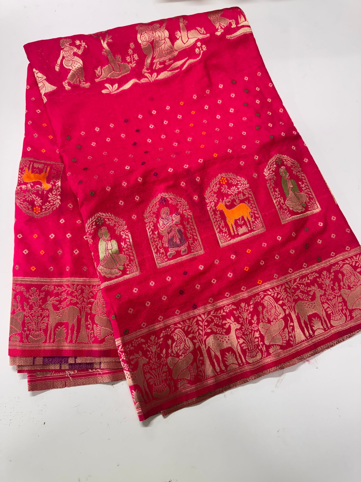 Bandhini weaving saree-SR1285C