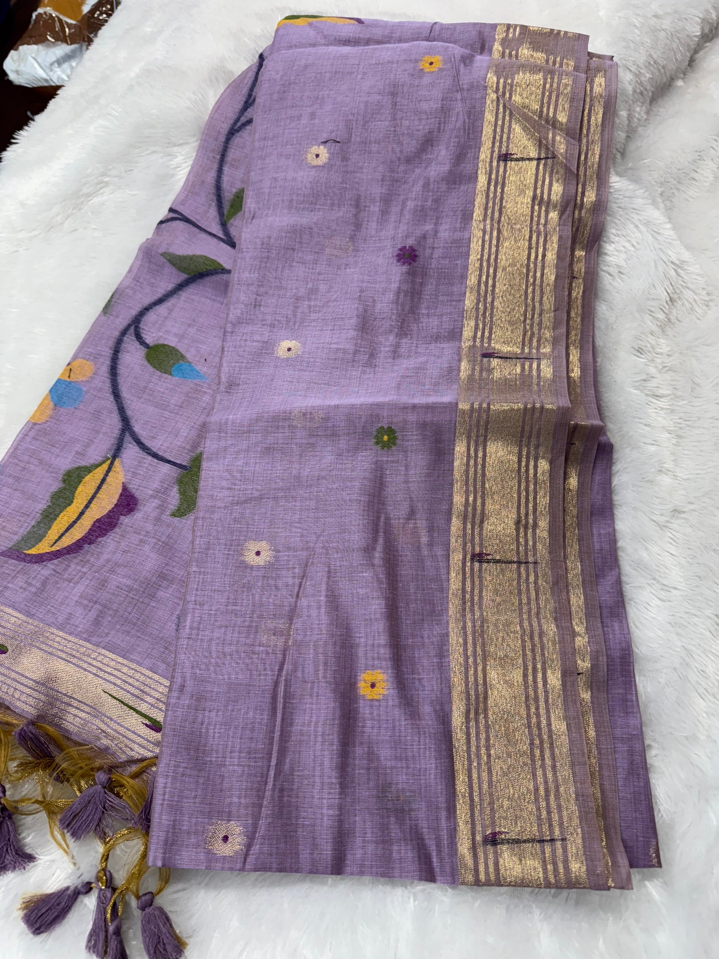 Munga cotton jamdhani saree-SR1148C