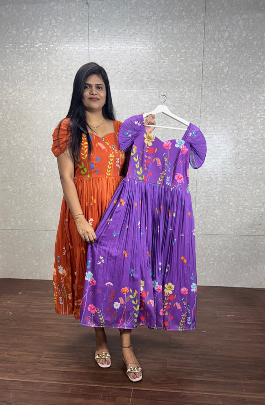 Soft Chanderi Frocks