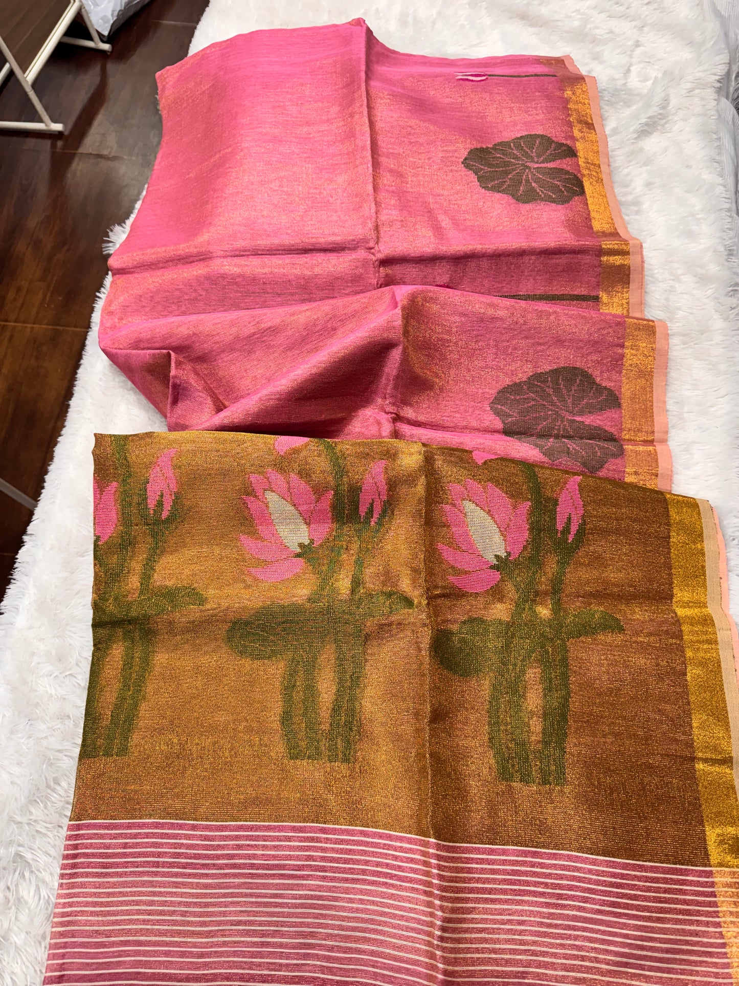 Linen tissue Jamdhani saree-SR1271A