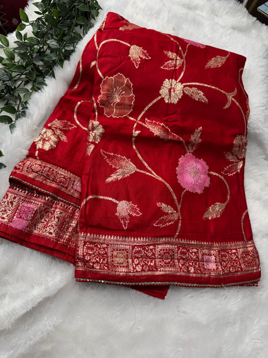 Mushru silk fancy saree-SR1144