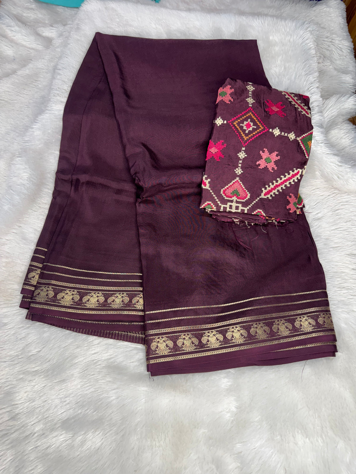 Mysore crepe saree-SR1340A