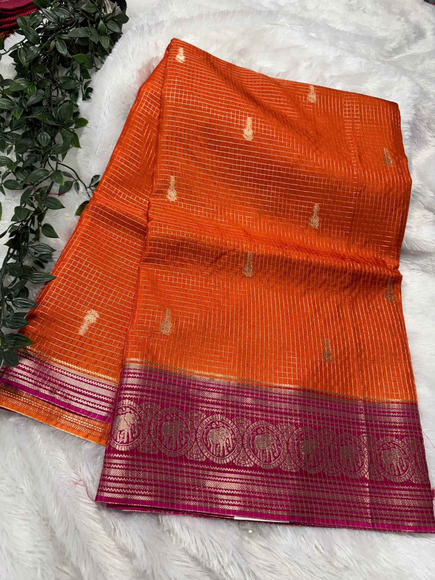 Vintage checks Mysore Georget-SR1174G