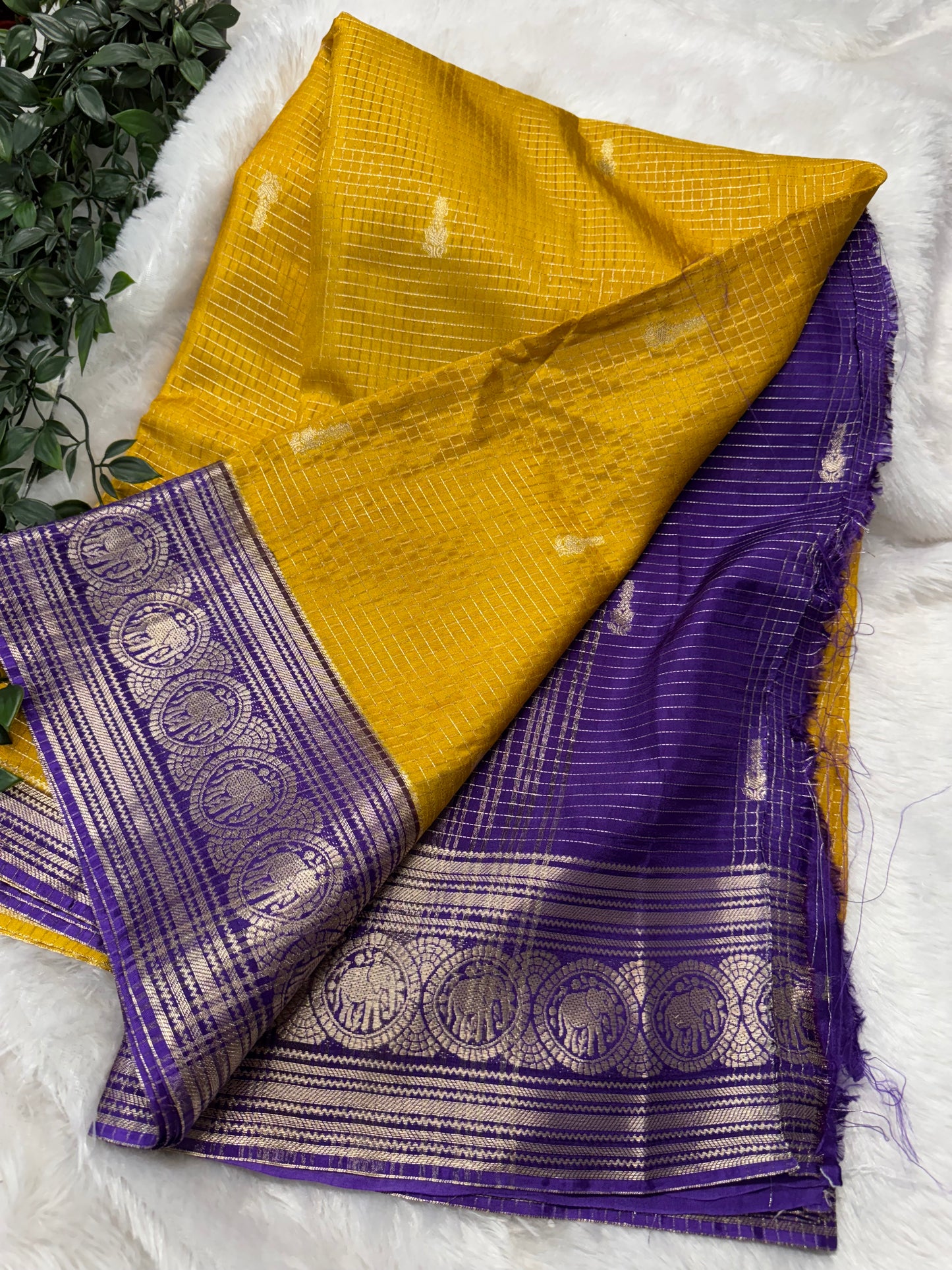 Vintage checks Mysore Georget -SR1174E