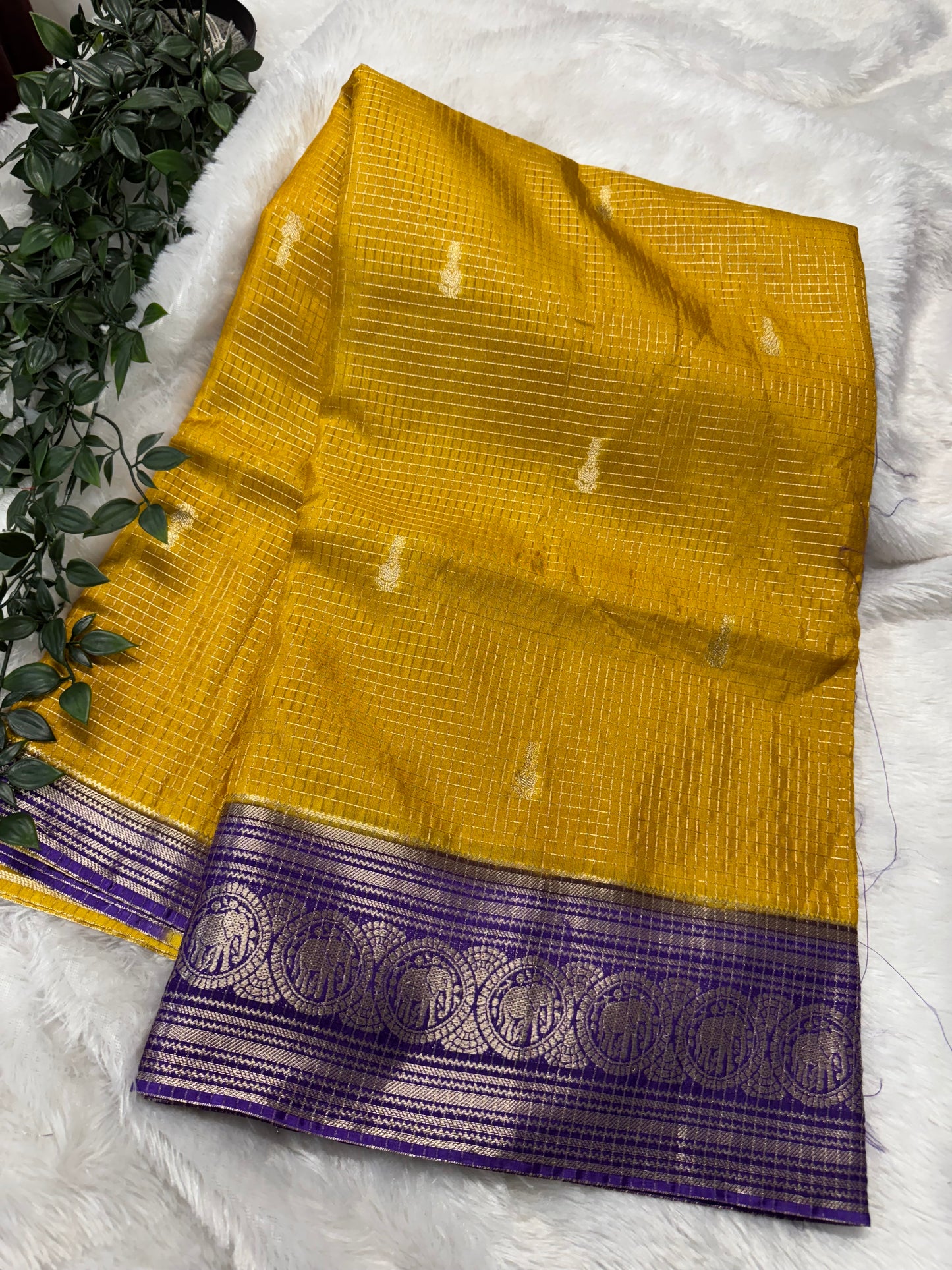 Vintage checks Mysore Georget -SR1174E