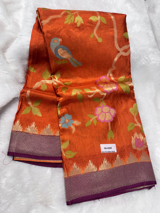 Pure Mango pattu Jamdhani Saree-SR1265D