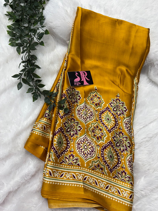 Ajrakh saree-SR1070F