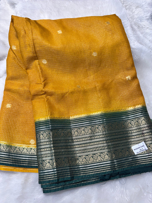 Russian Checks vintage saree-SR1265B