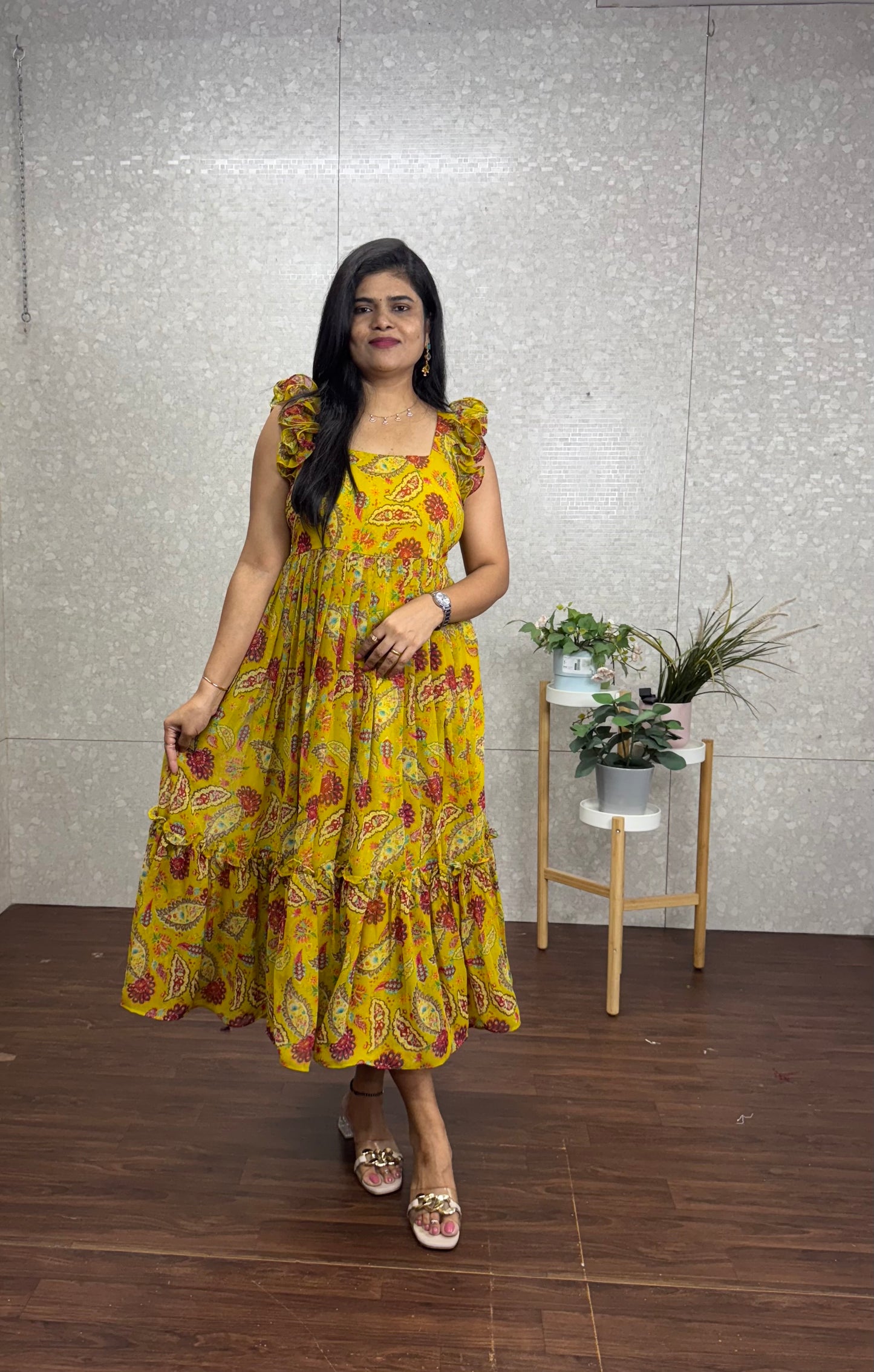 Georget paisley frock-SRF1044C