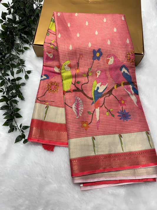 Banarasi tissue Paithani-SRS013