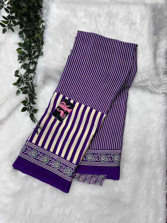 Ajrakh saree-SR1061B