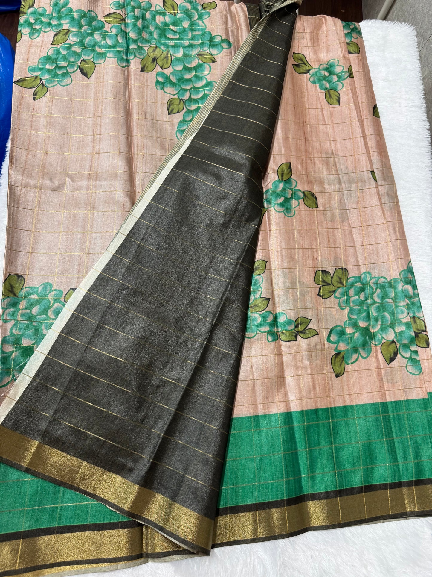 Korean Tassar Saree