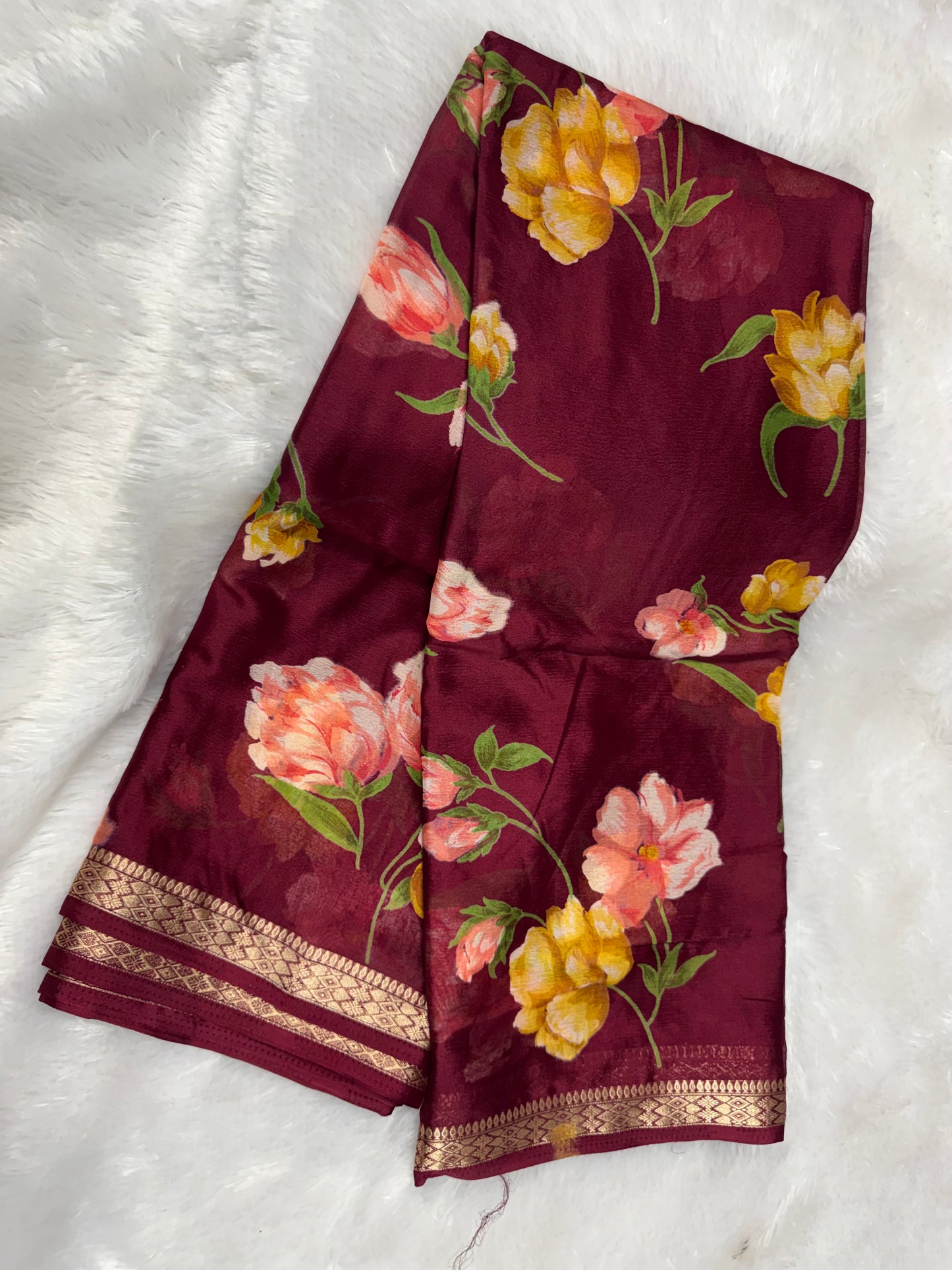 Chinnon digital print saree-Sr1210D