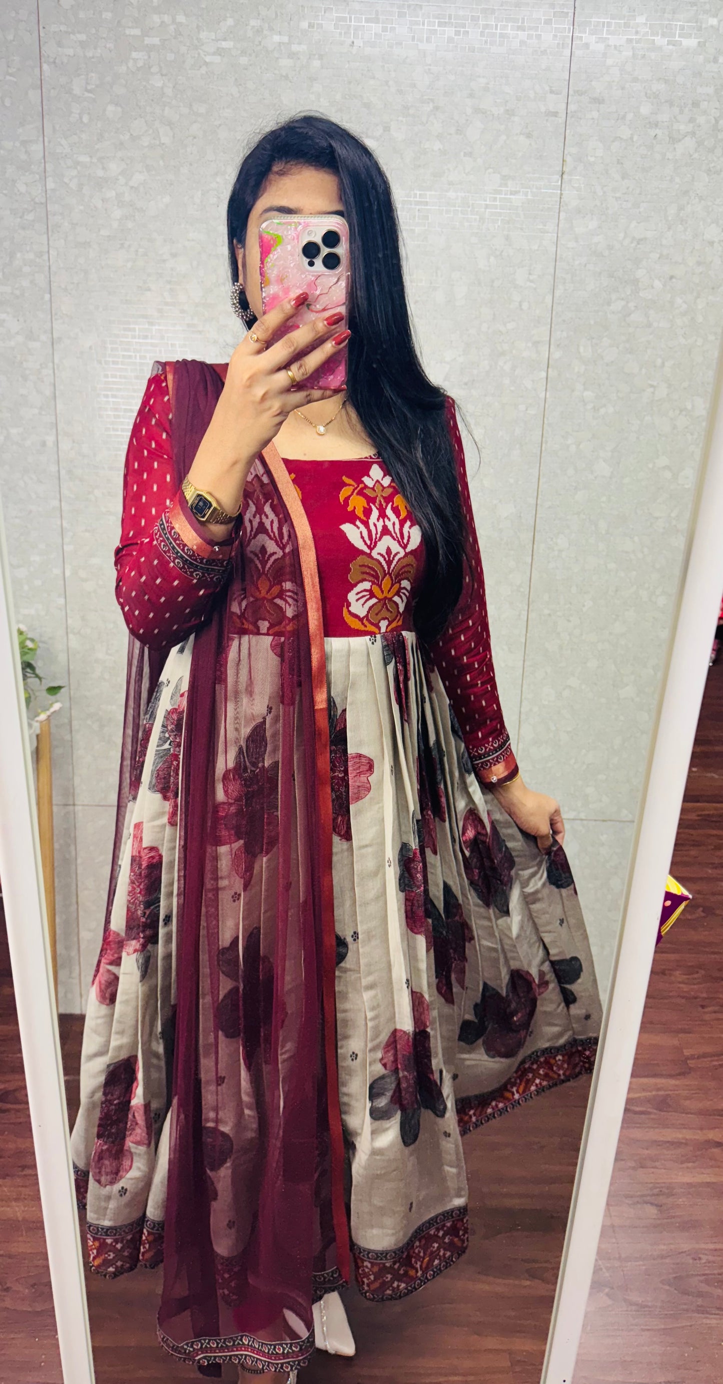 Maheswari silk Anarkali -SRA015A