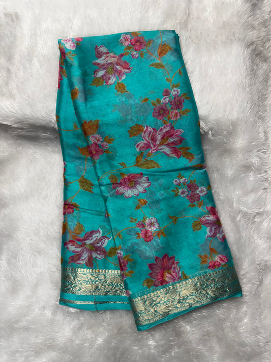 Chinnon floral print saree-SR1236J
