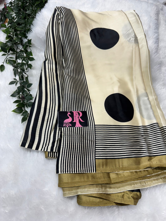 Modal silk Ajrakh saree-SR1056B