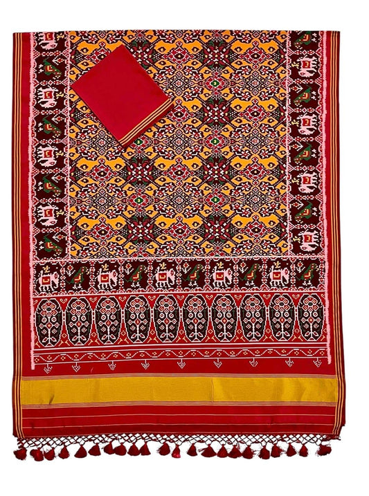 Spun silk Patola saree-SR1220A