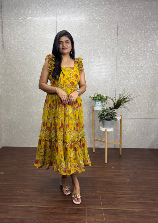 Georget paisley frock-SRF1044C