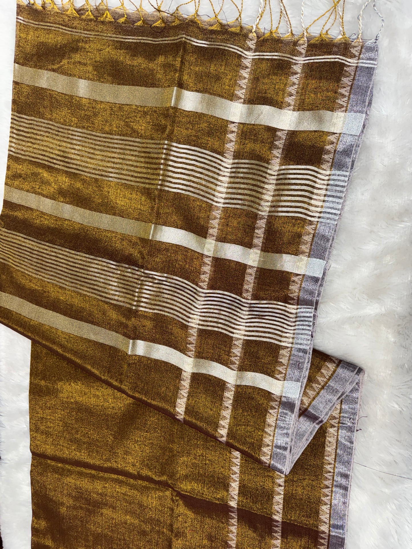 Linen tissue saree-SR1205C