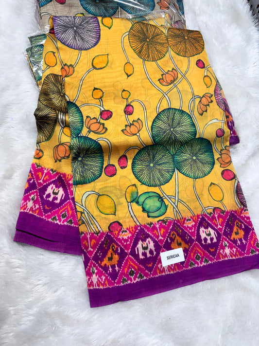 Tassar crepe silk saree-SR1262B