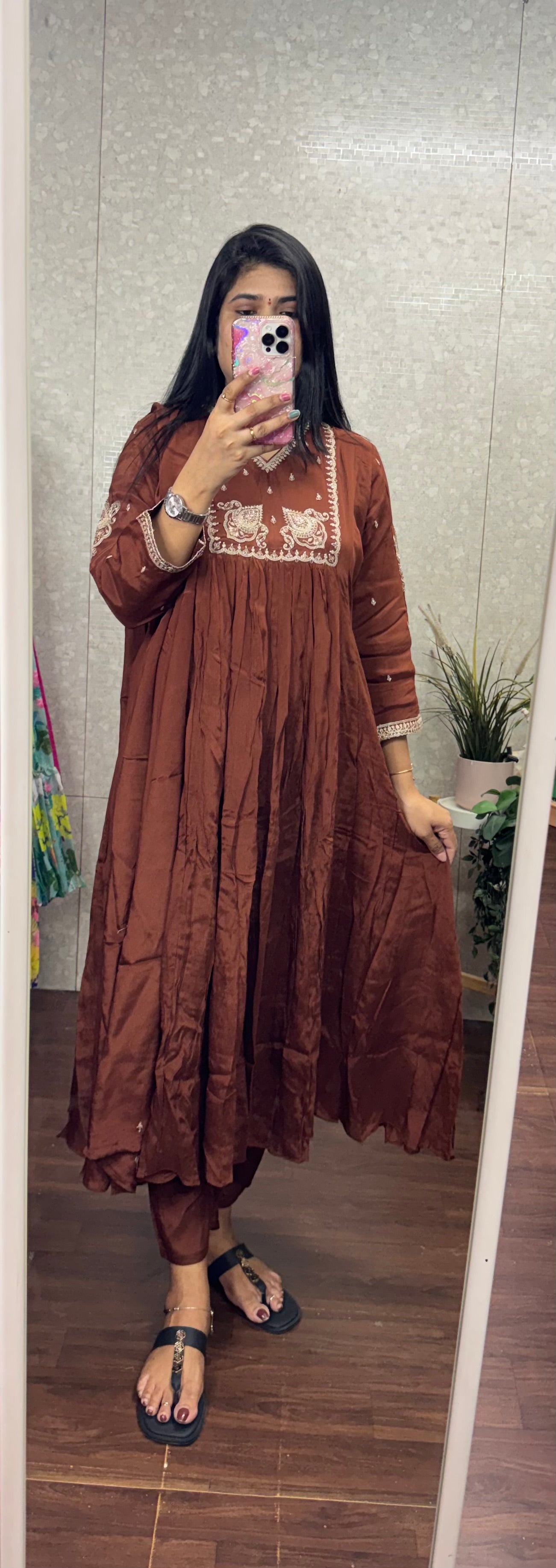 Pure chinnon handwork suit-SRS059C