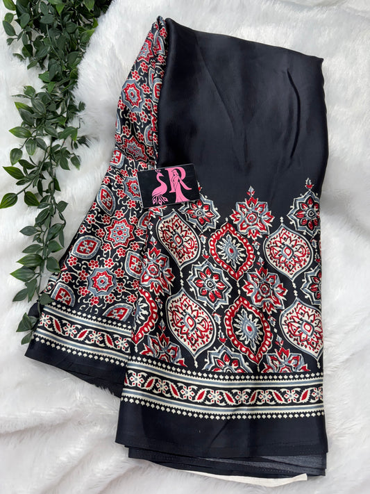 Ajrakh saree-SR1070A