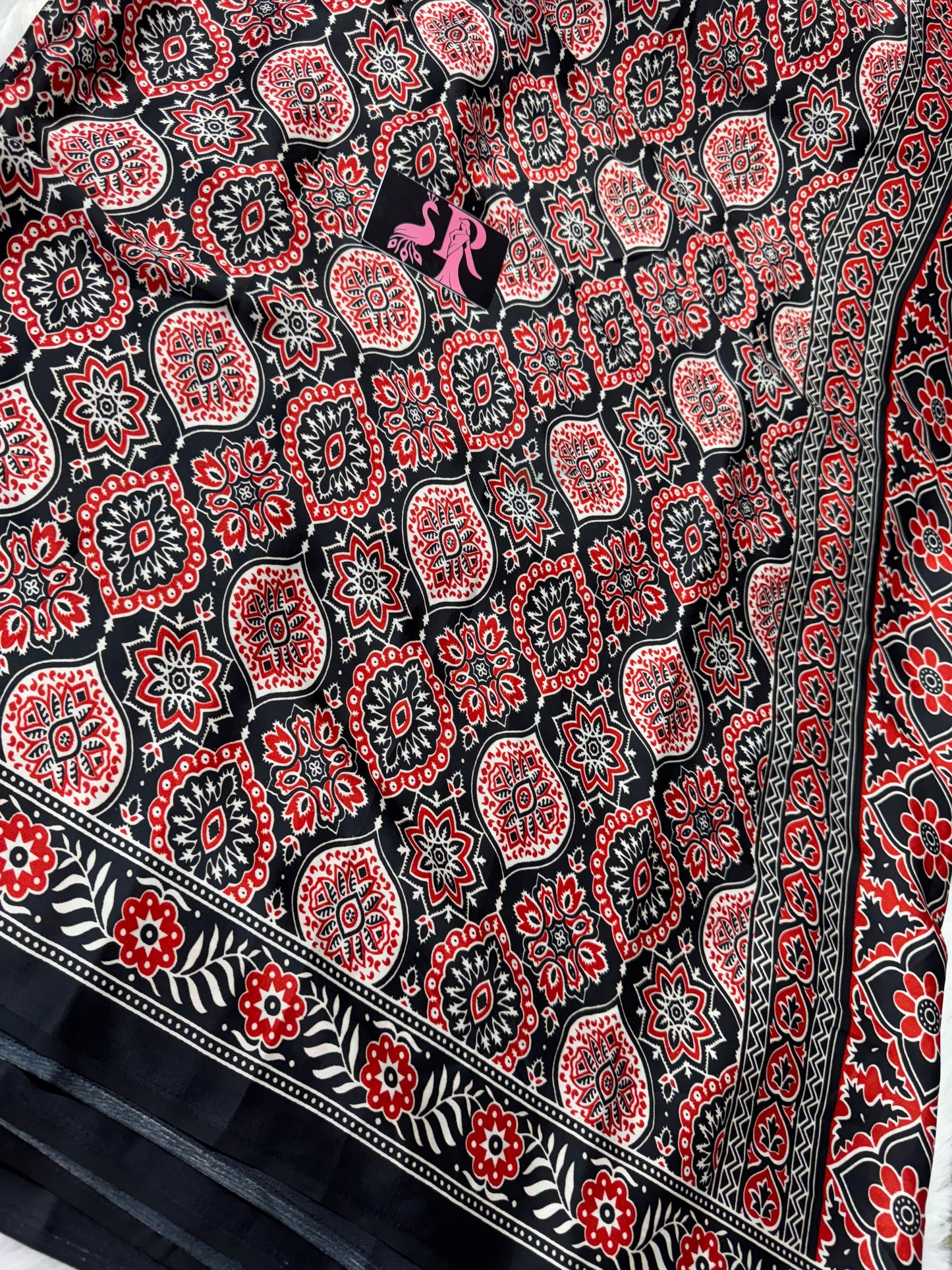 Ajrakh saree-SR1068D