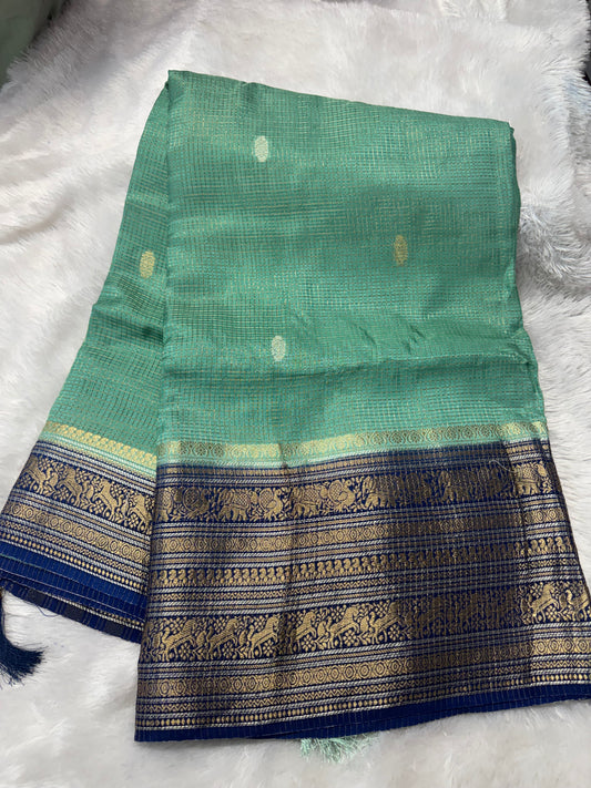 Vintage checks saree-SR1306E