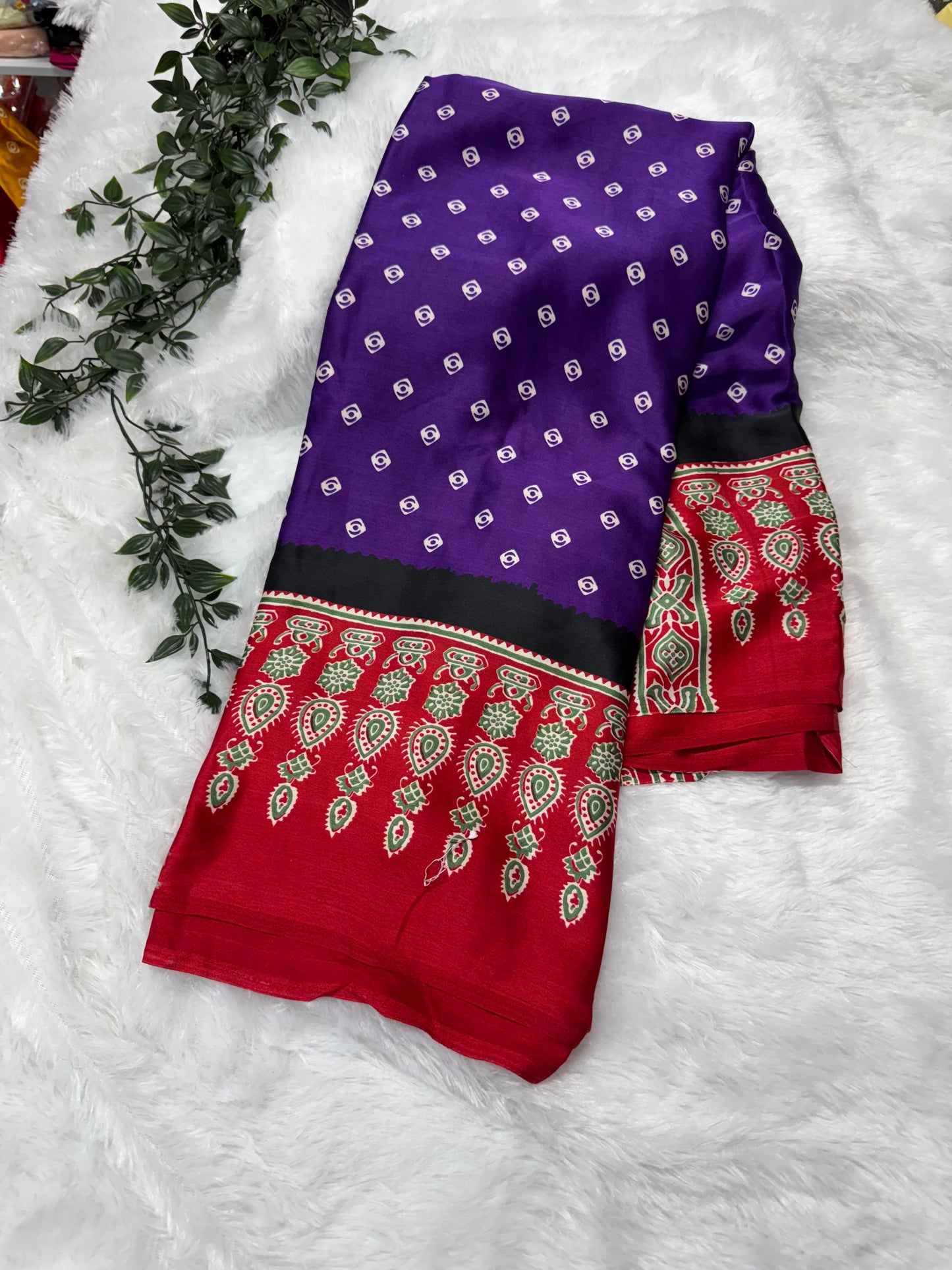 Ajrakh saree-SR1017F