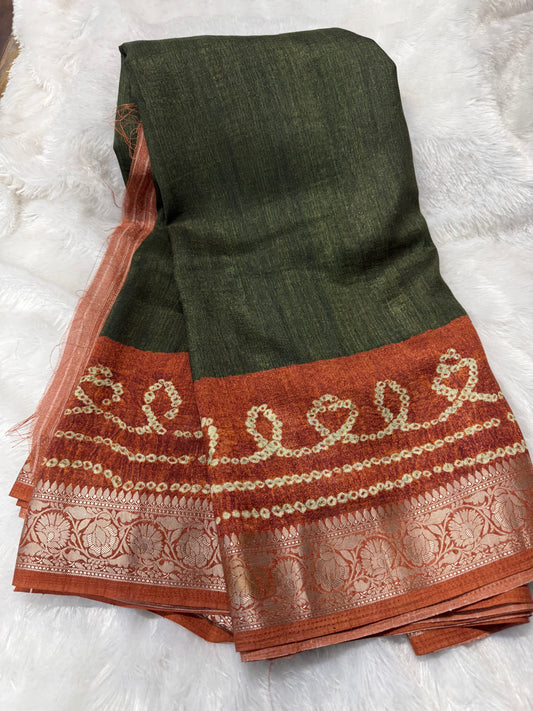 Tassar jute saree-SR1187K