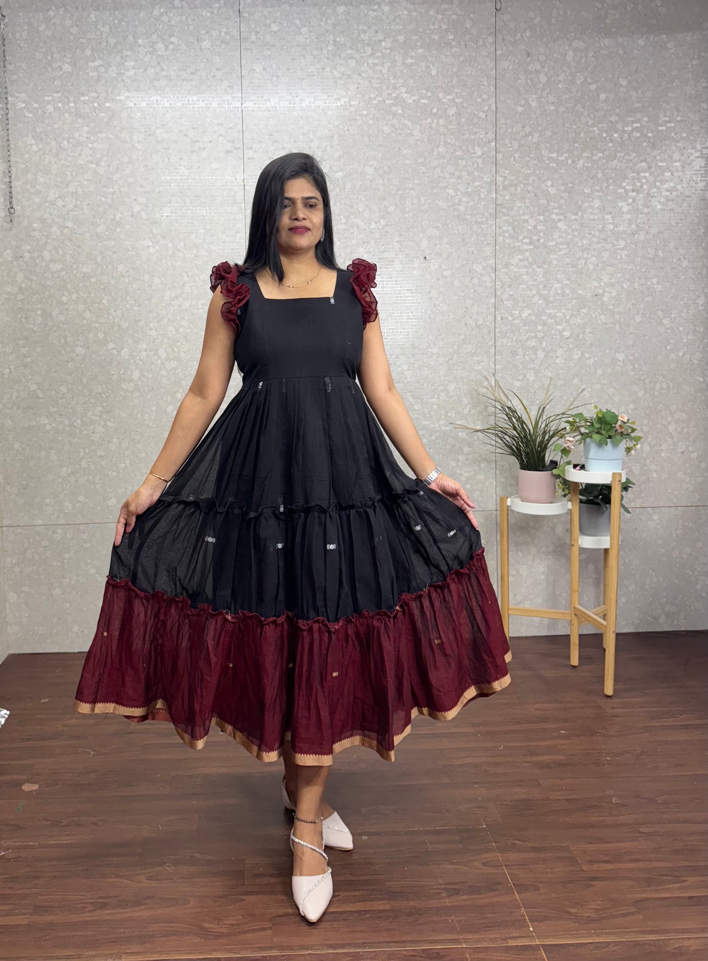 Handloom frock-SRF1047A