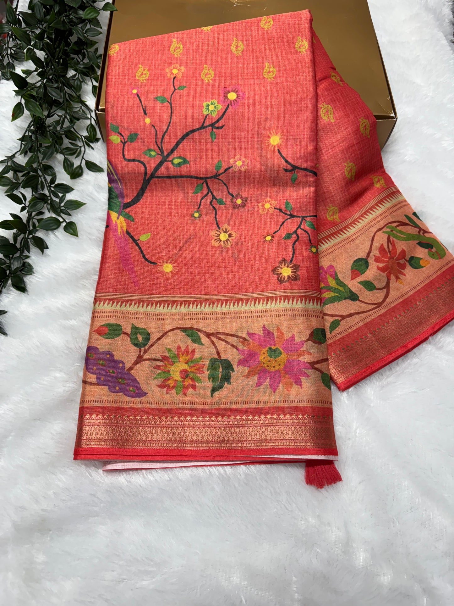 Banarasi tissue Paithani-SRS017A
