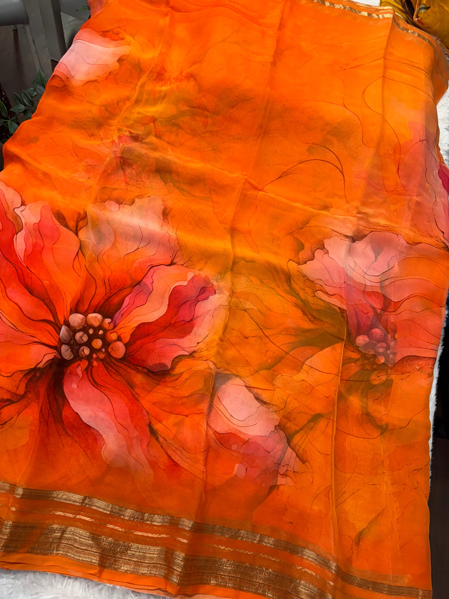 Pure chiffon digital print saree-SR1150H