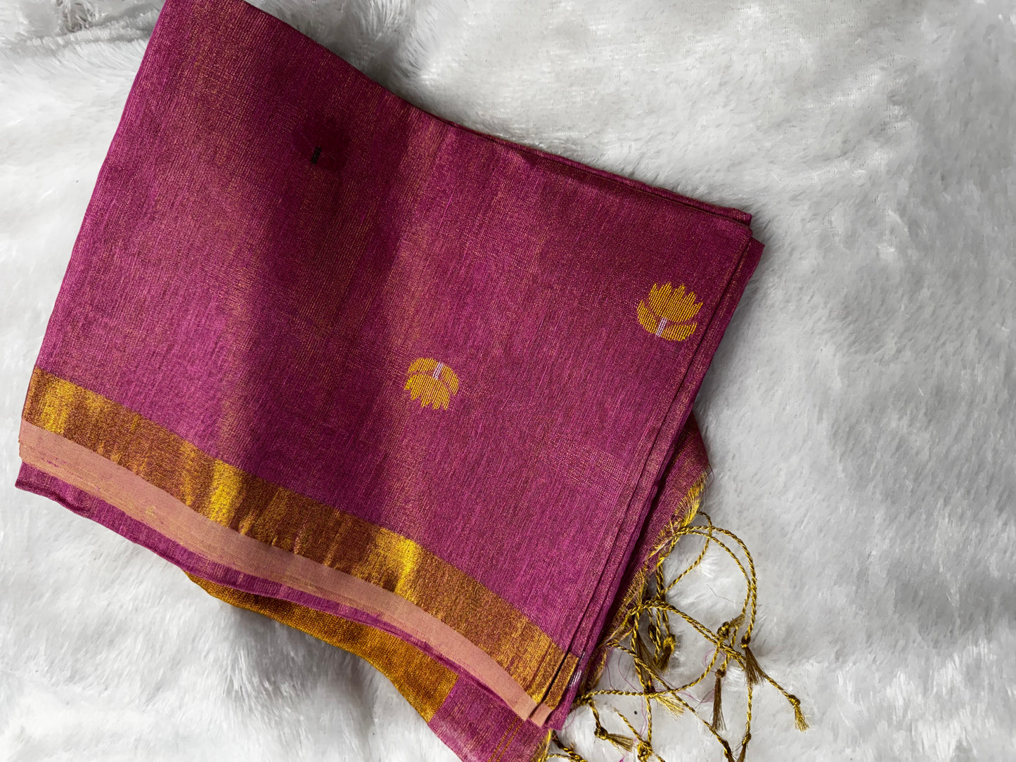 Linen tissue Jamdhani saree-SR1224K