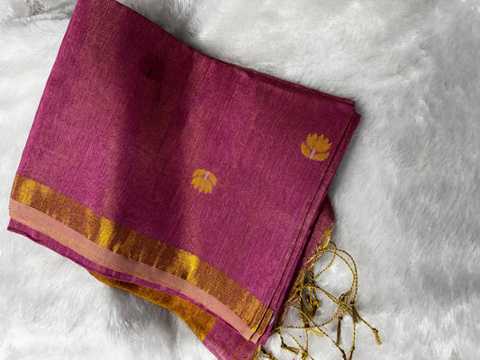 Linen tissue Jamdhani saree-SR1224K