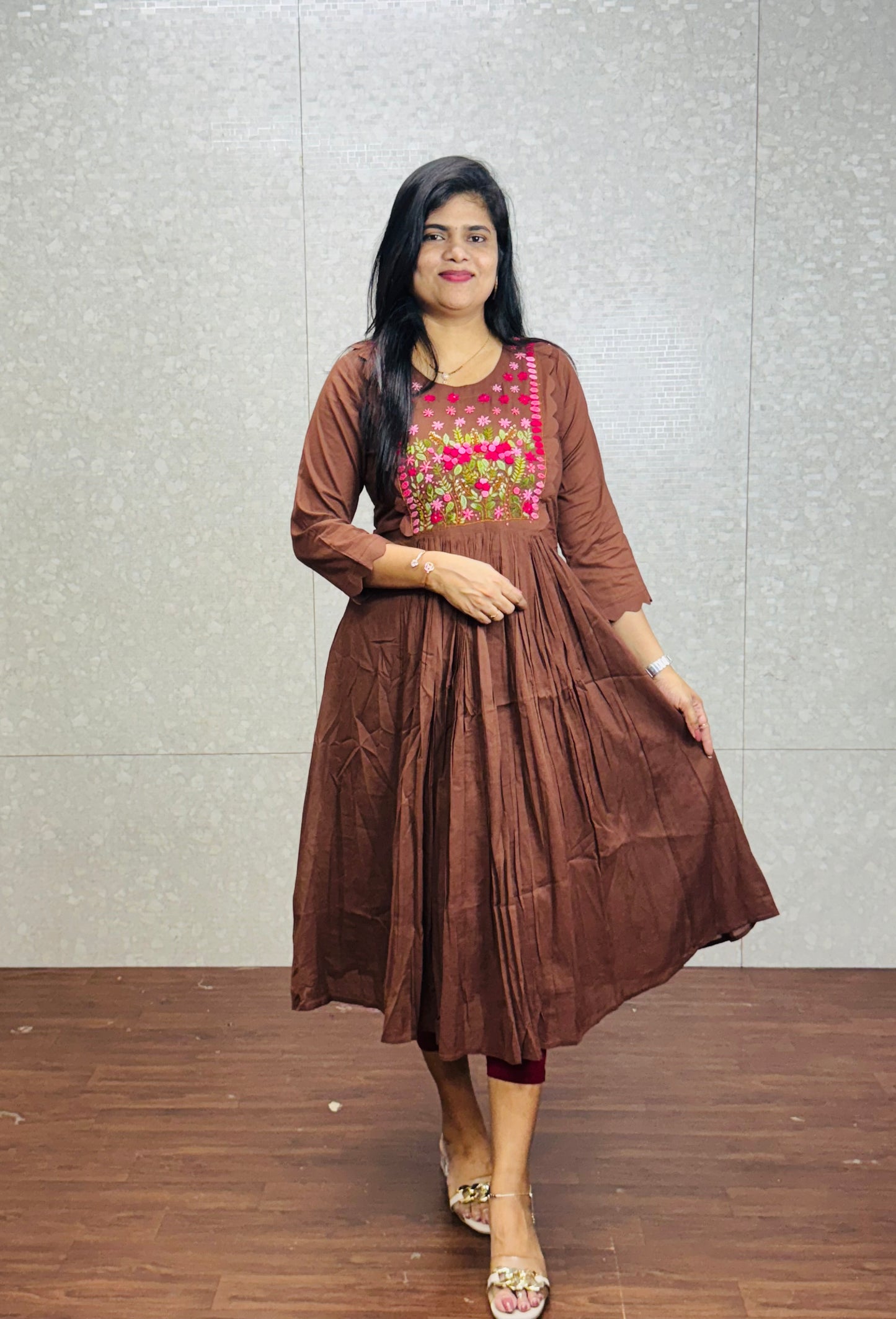 Pure Mulmul Cotton Frocks-SRF2001B