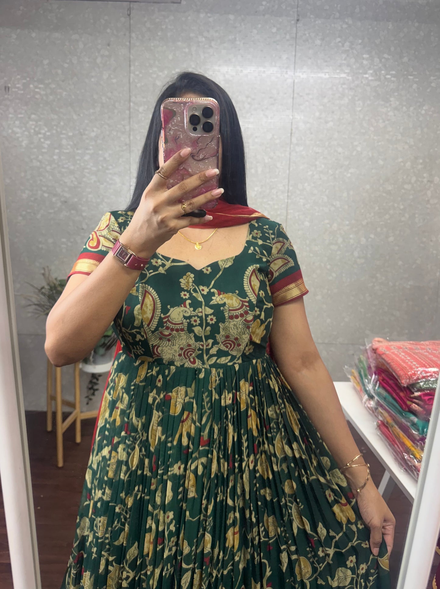 Georget Kalamkari anarkali-SRA022B