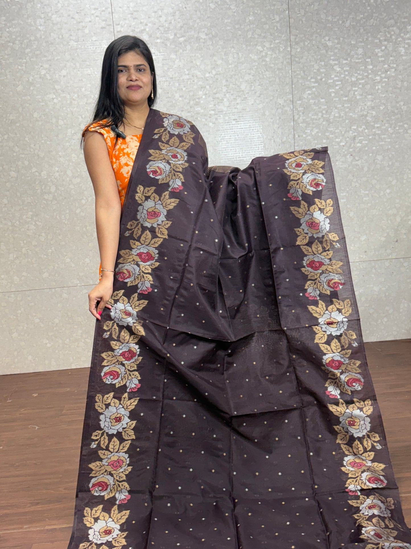 Linen Silk Saree-SR1002A
