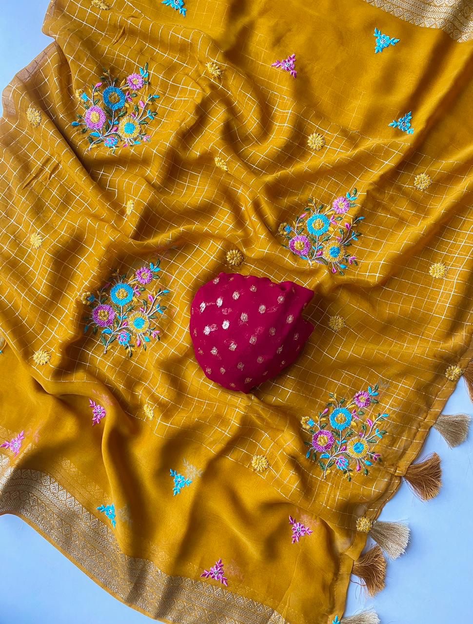 Pure Georget saree-SR1156C