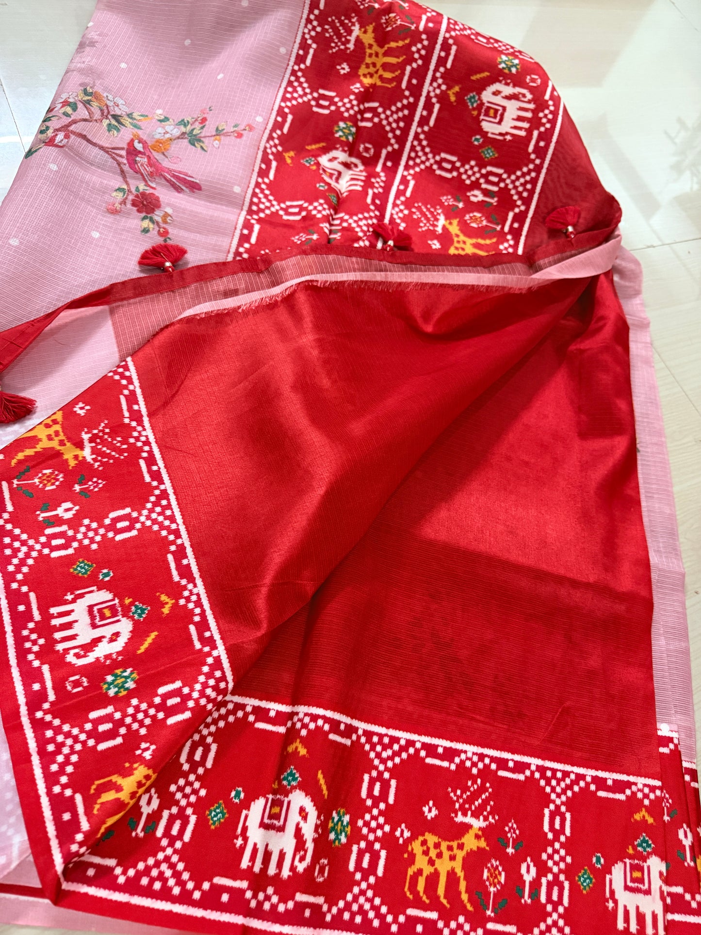 Silk kota digital print saree-SR1249A