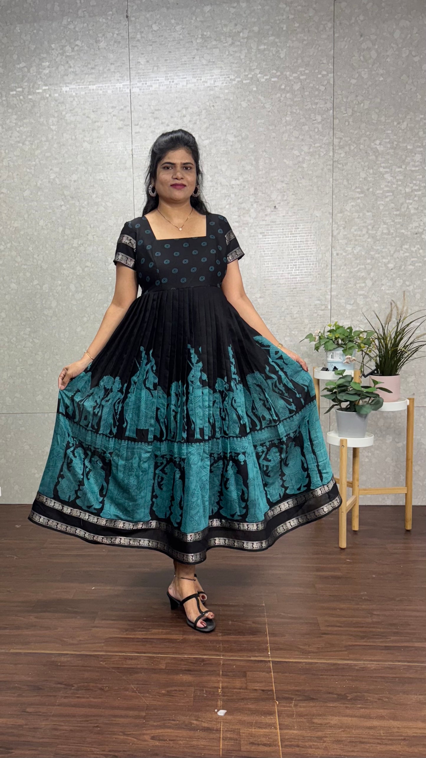 Kalamkari frocks-SRF1029C